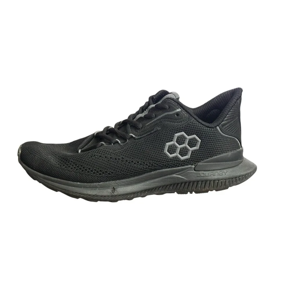 RUDIS Journey Knit Trainer Mens 10 Womens 11.5 Black Sneakers Shoes Athletic